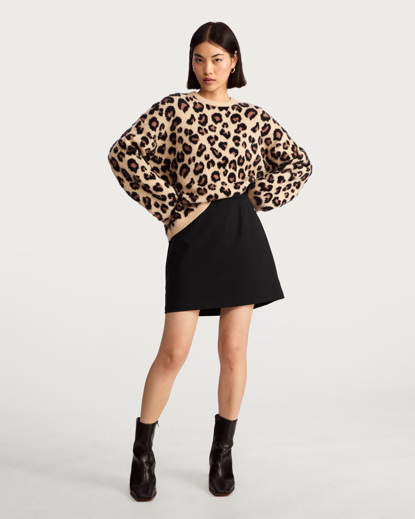 F&F Tailored Mini Skirt in Black