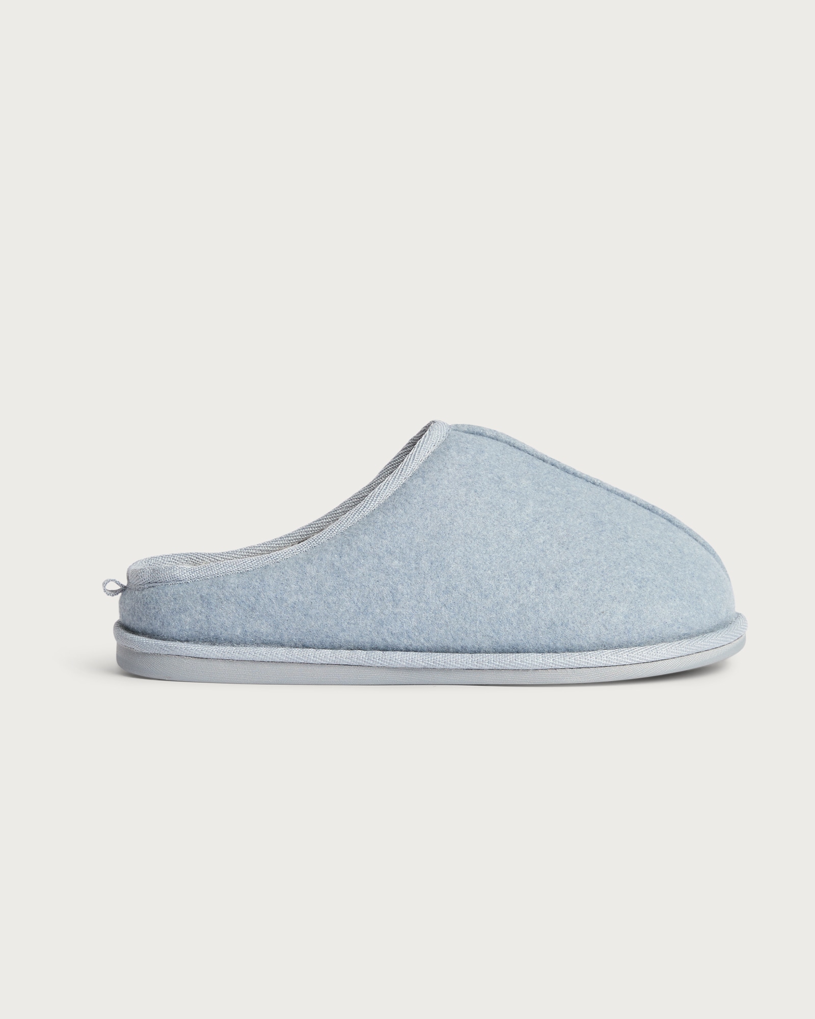 F&F Felt Slip On Mule Slippers in Blue