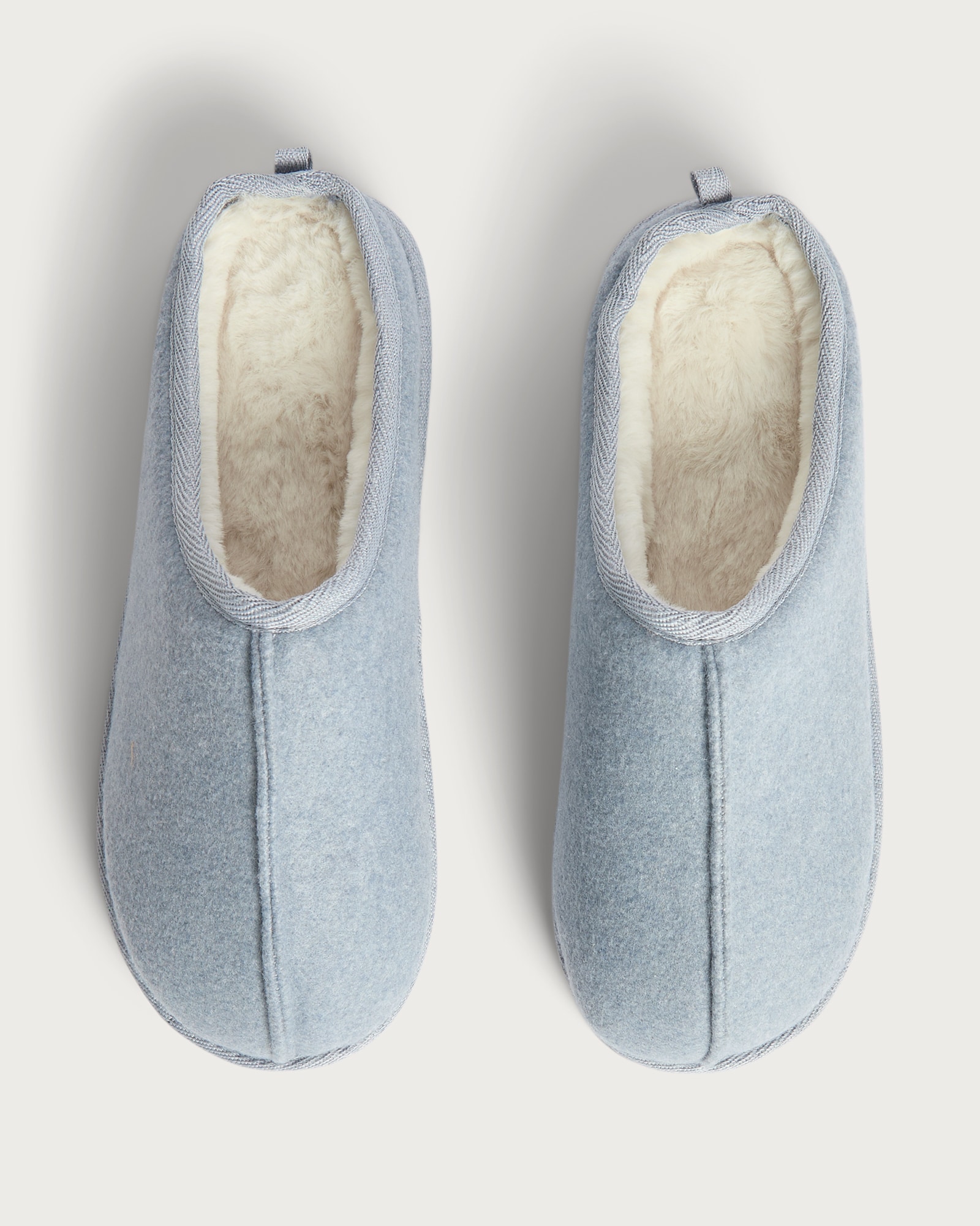 F&F Felt Slip On Mule Slippers in Blue thumbnail 2