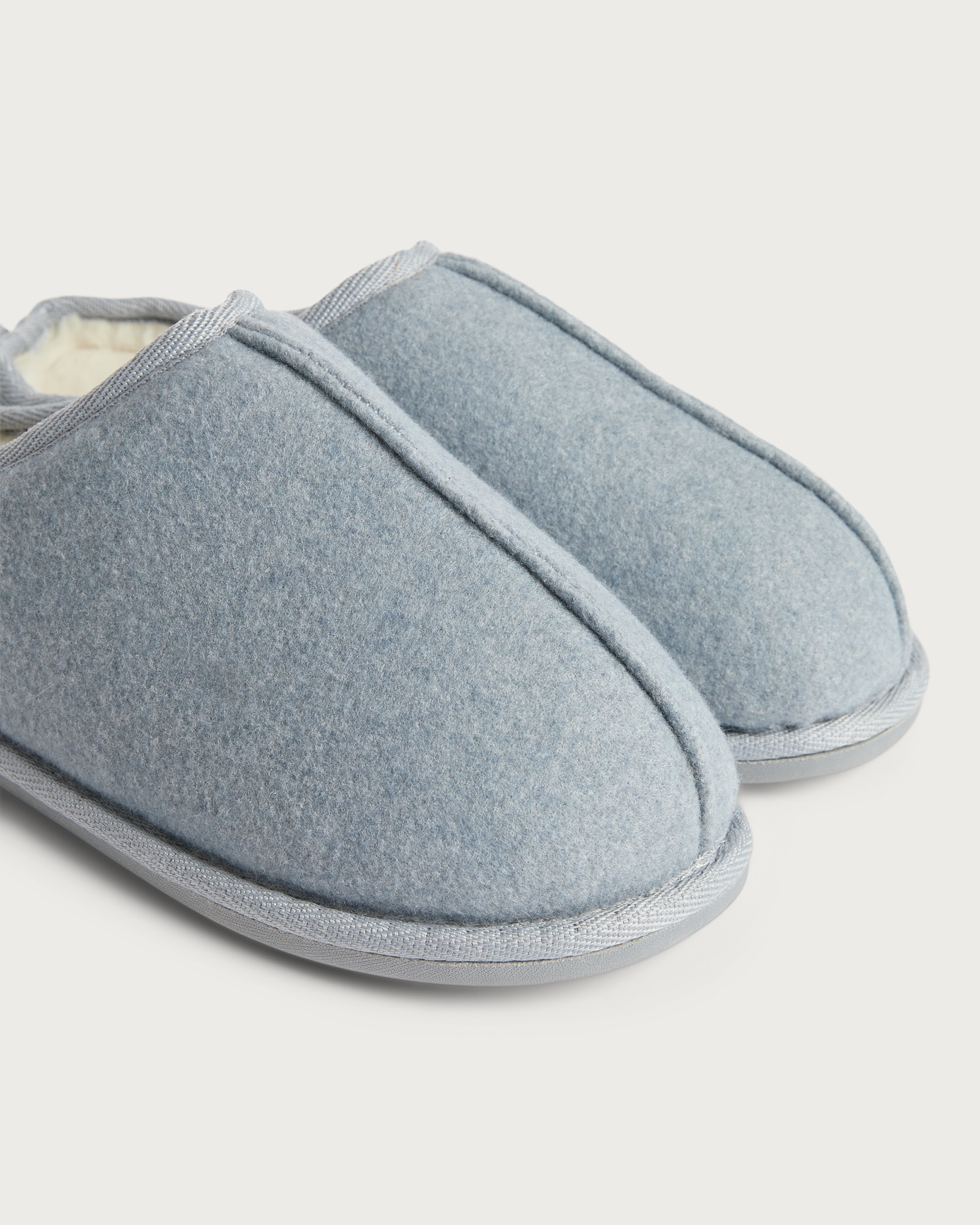 F&F Felt Slip On Mule Slippers in Blue thumbnail 3