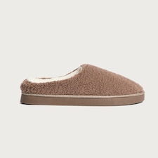 F&F Textured Slip On Slippers in Brown