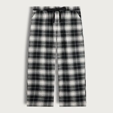F&F Pure Cotton Flannel Check Print Pyjama Bottoms in Multi Black thumbnail 4