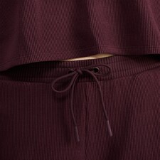 F&F Waffle Henley Long Sleeved Pyjama Set in Purple thumbnail 2