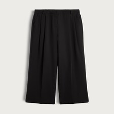 F&F Wide Leg Pleated Trousers in Black thumbnail 5