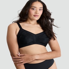 F&F Floral Embroidered Full Cup Bra in Black