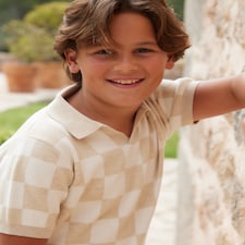 F&F x Samantha Faiers Pure Cotton Check Knit Polo and Shorts Set in Multi thumbnail 2