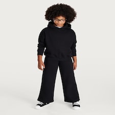 F&F Girls Cotton Rich Wide Leg Joggers in Black