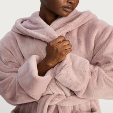 F&F Hooded Dressing Gown in Pink thumbnail 2