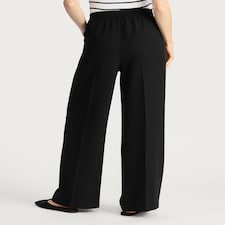 F&F Wide Leg Drawstring Trousers in Black