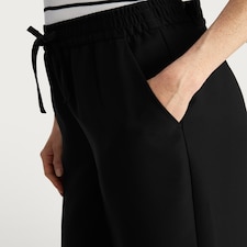 F&F Wide Leg Drawstring Trousers in Black thumbnail 3