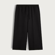 F&F Wide Leg Drawstring Trousers in Black thumbnail 5