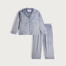 F&F Fleece Pocket Front Pyjama Set in Blue thumbnail 5