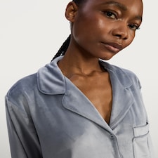 F&F Fleece Pocket Front Pyjama Set in Blue thumbnail 2