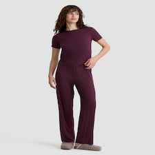 F&F Modal Rich Wide Pyjama Bottoms in Purple thumbnail 2