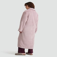F&F Zip Up Fleece Dressing Gown in Pink thumbnail 3