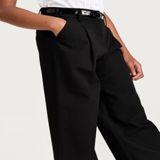 F&F School Girls Wide Leg Belted Trousers in Black thumbnail 3