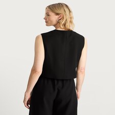 F&F Button Front Pocket Detail Waistcoat in Black thumbnail 4