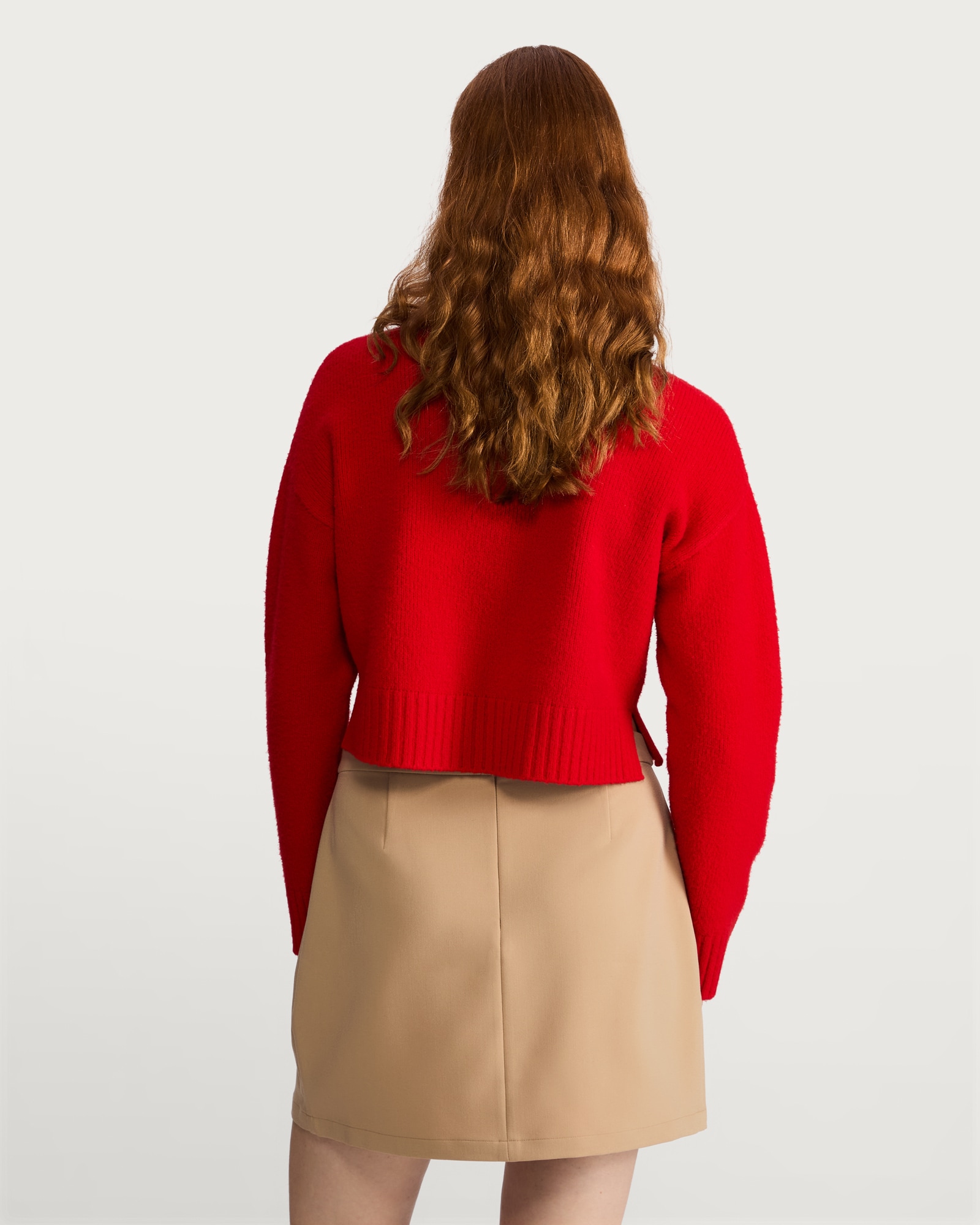 The F&F Edit Double Button Pleated Mini Skirt in Brown thumbnail 4