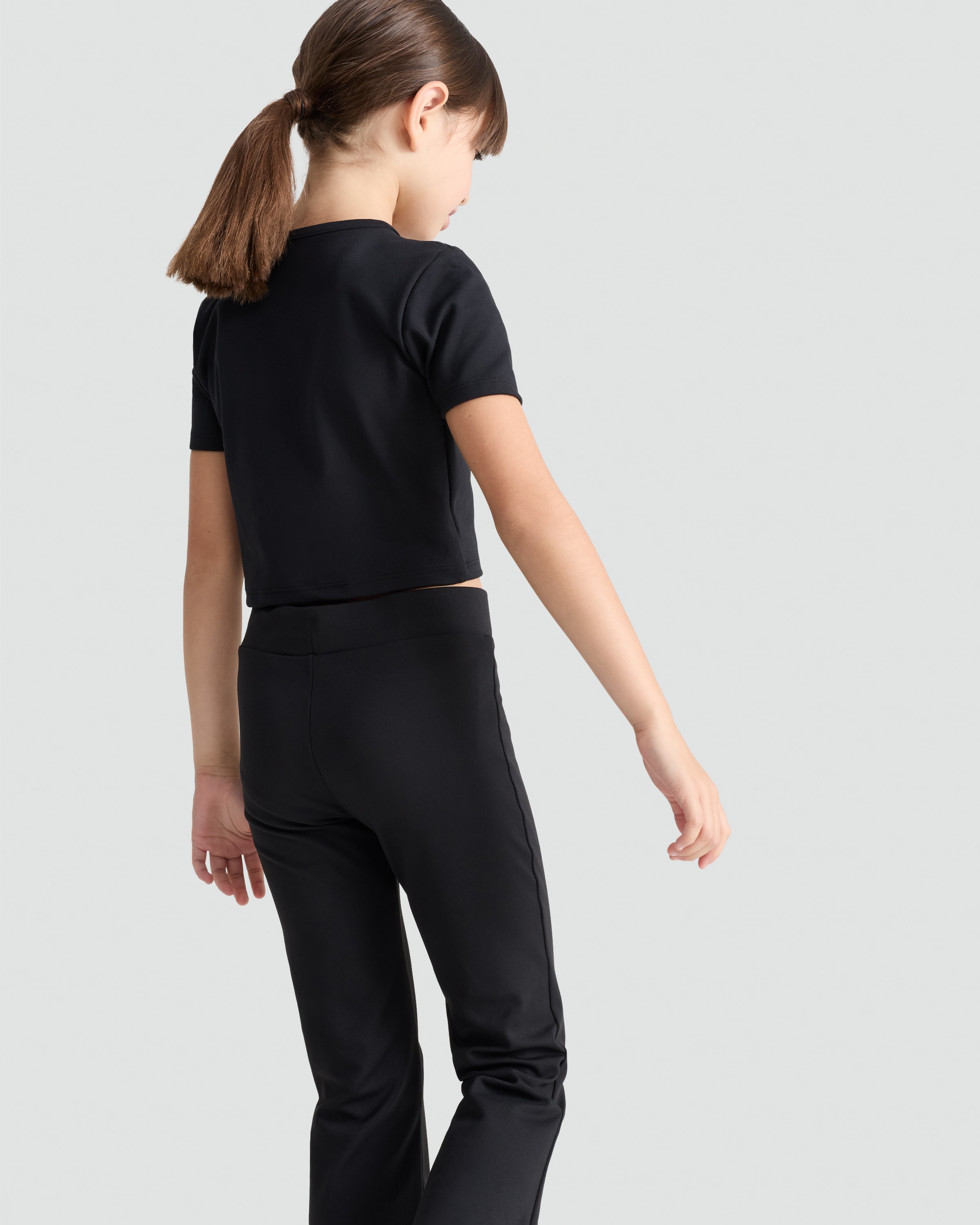 F&F Active Cropped Short Sleeved T-Shirt in Black thumbnail 3