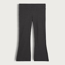F&F Girls Cotton Rich Flared Leggings in Grey thumbnail 4