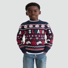 F&F Boys Christmas Loading Print Jumper in Navy