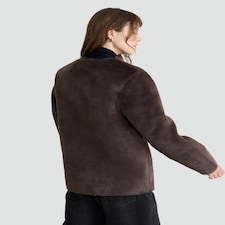 F&F Faux Fur Toggle Coat in Brown thumbnail 3