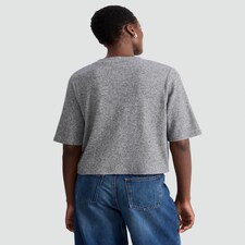 F&F Button Front 3/4 Sleeved Cardigan in Grey Marl thumbnail 3