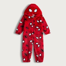 Marvel Spider-Man Fleece Hooded Onesie in Red