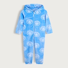 Manchester City Fleece Zip Through Onesie in Multi