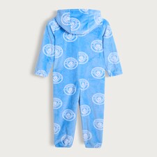 Manchester City Fleece Zip Through Onesie in Multi thumbnail 2