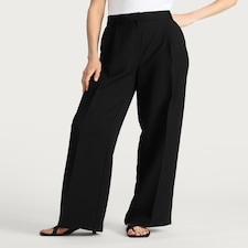 F&F Double Pleat Wide Leg Trousers in Black