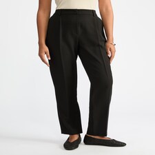 F&F Pleated Tapered Trousers in Black thumbnail 3