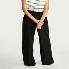 F&F Wide Leg Drawstring Trousers in Black thumbnail 4