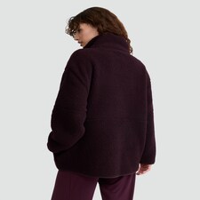 F&F Fleece Zip Through Pyjama Jacket in Burgundy thumbnail 3