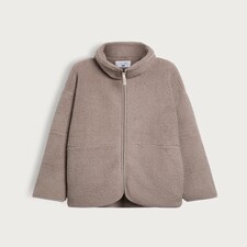 F&F Textured Funnel Neck Zip Through Jacket in Natural thumbnail 5