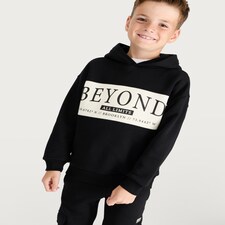 F&F Boys 2-Piece Cotton Rich Beyond All Limits Hoodie and Joggers Set in Black thumbnail 2
