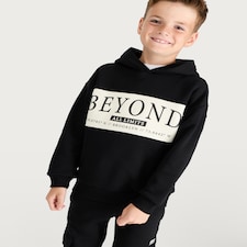 F&F Boys 2-Piece Cotton Rich Beyond All Limits Hoodie and Joggers Set in Black thumbnail 2
