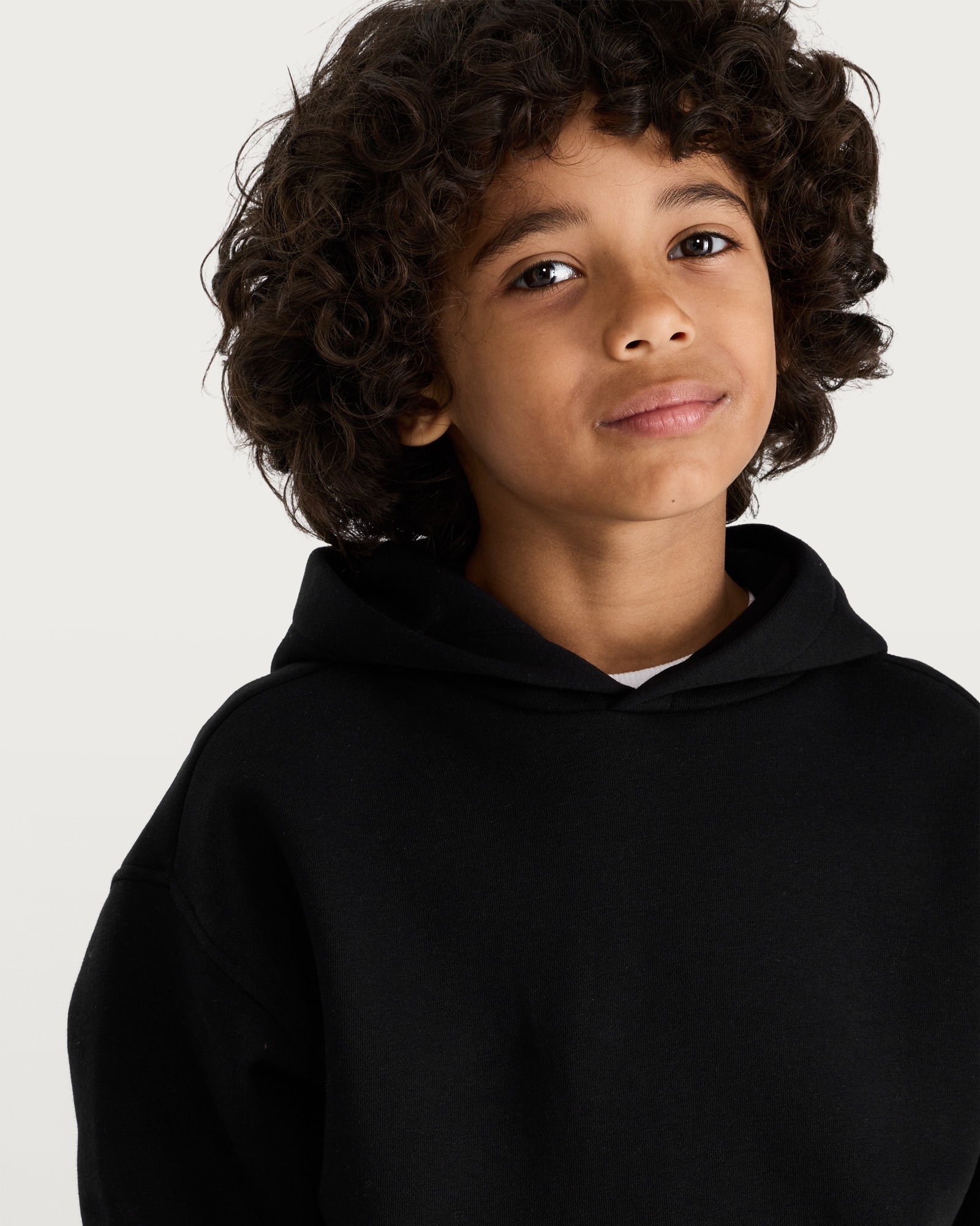 F&F Boys Cotton Rich Oversized Fit Hoodie in Black thumbnail 2