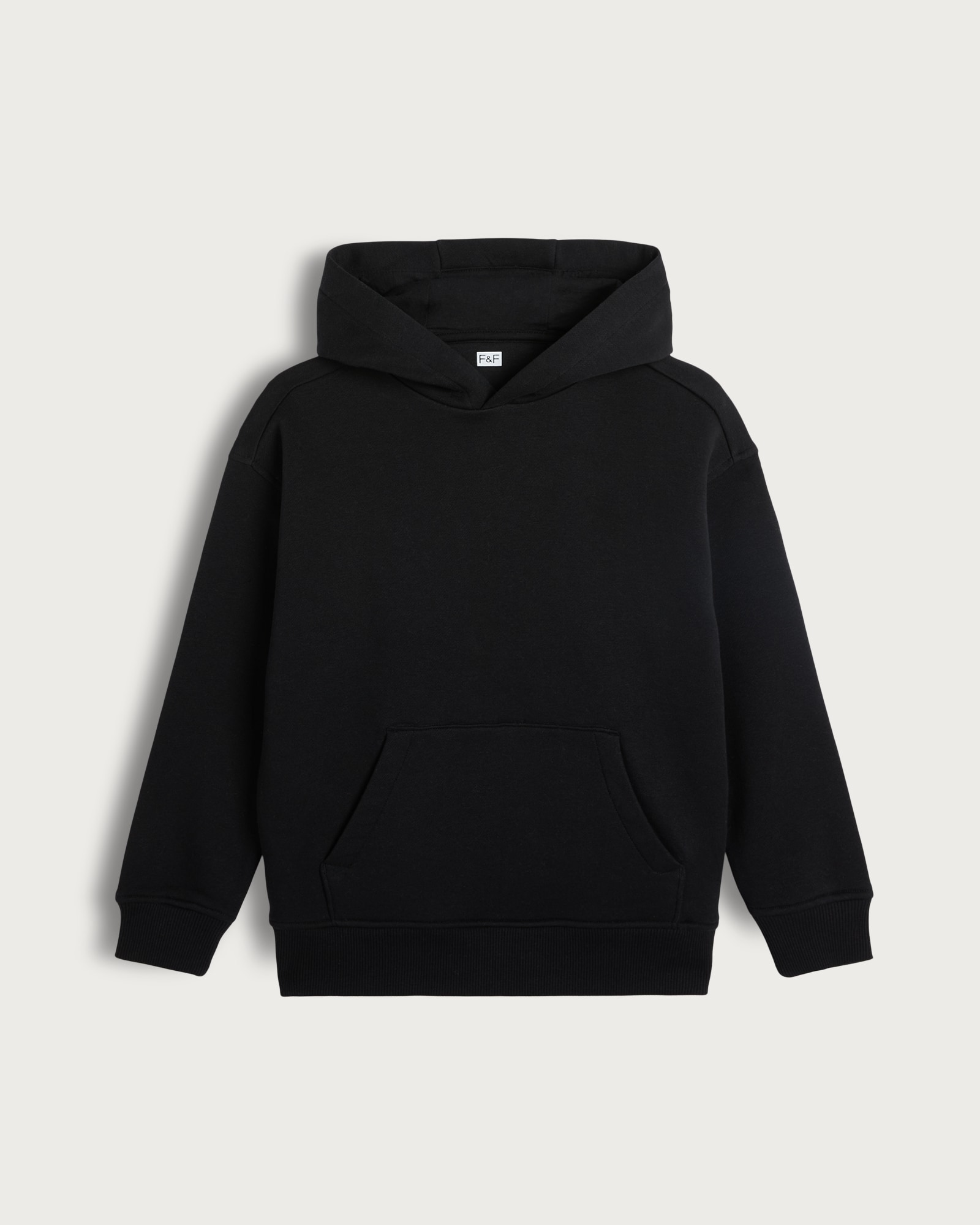 F&F Boys Cotton Rich Oversized Fit Hoodie in Black thumbnail 4