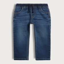 F&F Boys Cotton Rich Pull On Jeans in Blue thumbnail 4