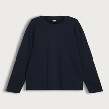 F&F Pure Cotton Regular Fit Crew Neck Long Sleeved Top in Navy thumbnail 4