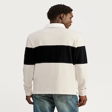 F&F Pure Cotton Striped Long Sleeved Rugby Shirt in Cream thumbnail 2