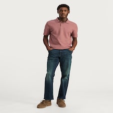 F&F Cotton Rich Short Sleeved Polo Shirt in Pink