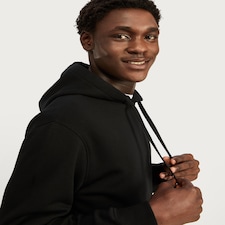 F&F Regular Fit Cotton Rich Drawstring Hoodie in Black