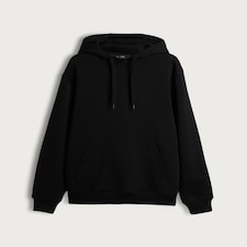F&F Regular Fit Cotton Rich Drawstring Hoodie in Black thumbnail 4