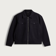 The F&F Edit Cotton Rich Pocket Detail Shacket in Navy
