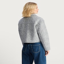 F&F Textured Pocket Front Zip Up Jacket in Grey thumbnail 4