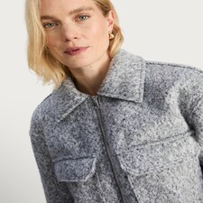 F&F Textured Pocket Front Zip Up Jacket in Grey thumbnail 2