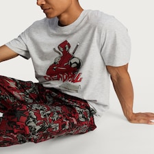 Marvel Deadpool Cotton Rich Pyjamas in Grey
