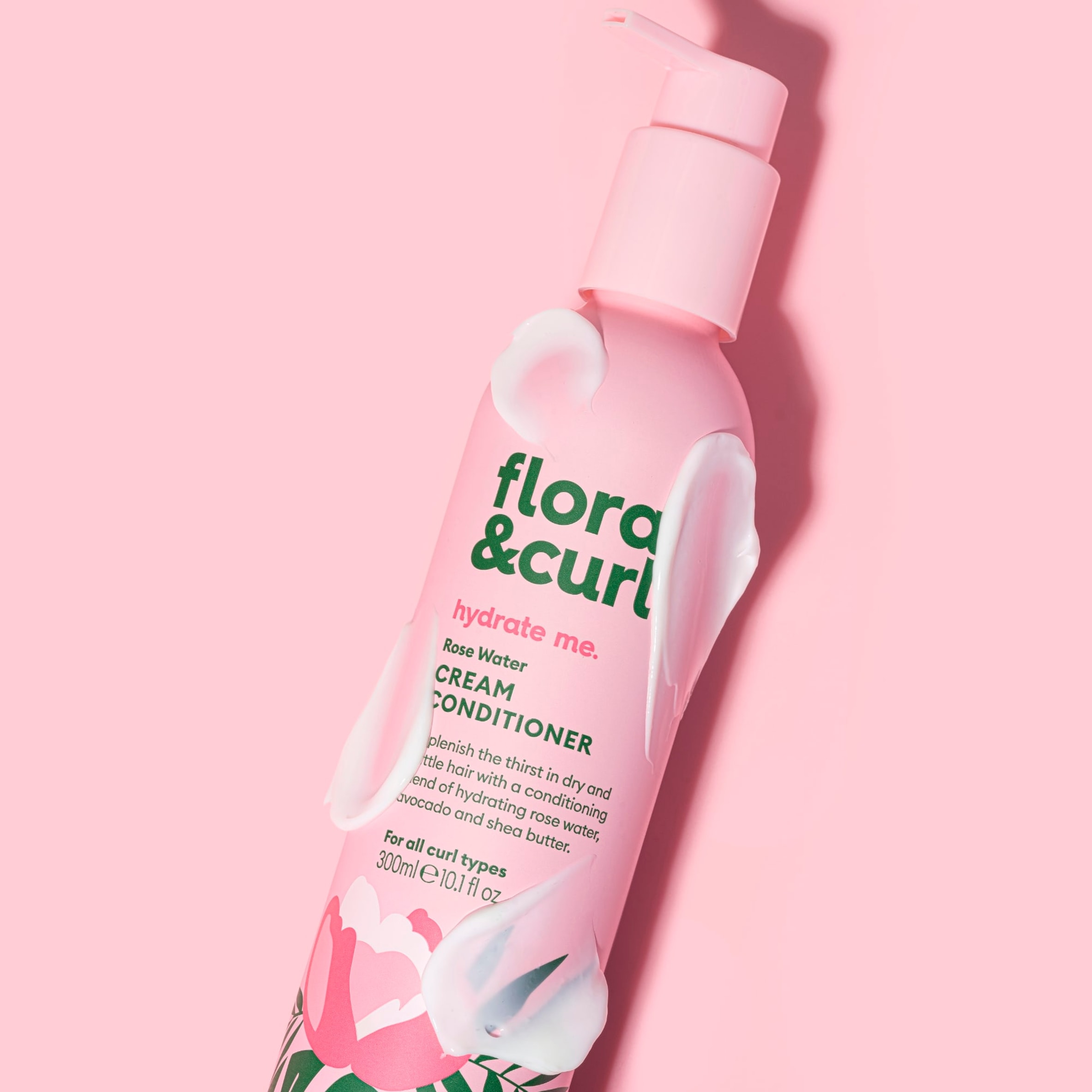 Flora & Curl Rose Water Cream Conditioner 300ml thumbnail 3